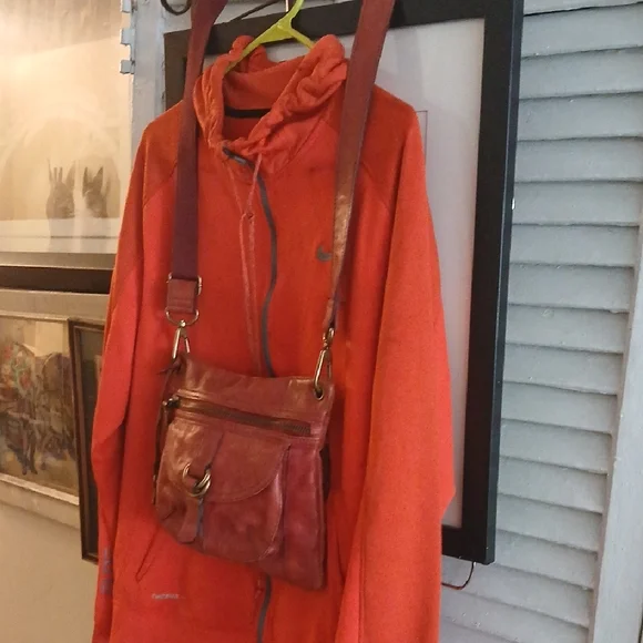 Vintage America Brown Leather Shoulder Bag - Picture 3 of 6